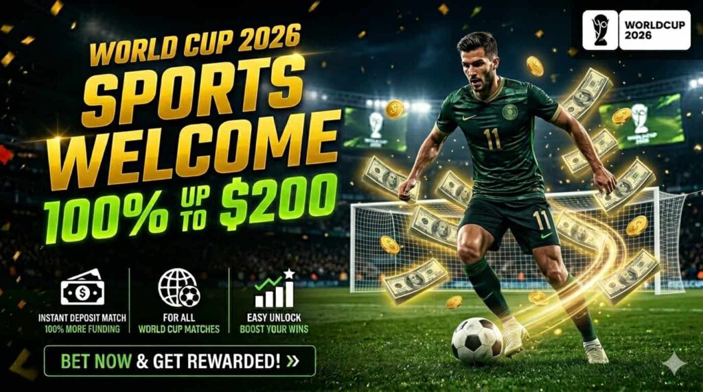 Sports Welcome Bonus – 100% Up to $200!